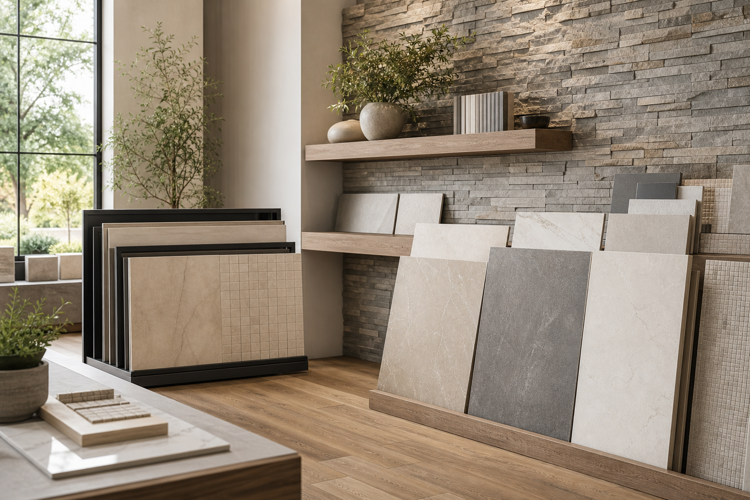 Premium tile and flooring sample studio